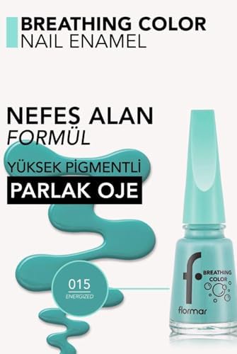 Alternative view of Nefes Alan Parlak Oje- Breathing Nail Enamel -015 Energized