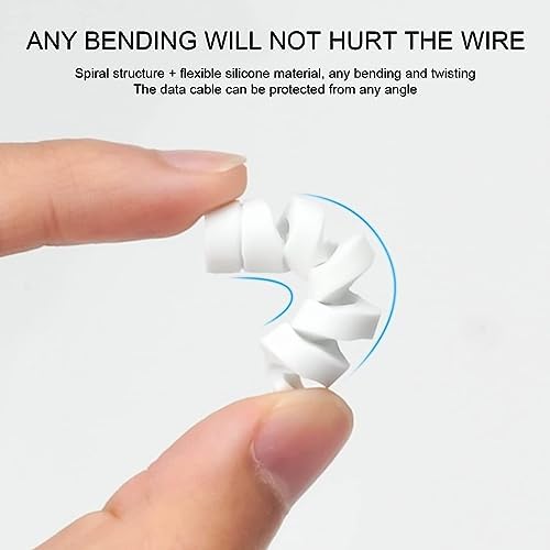Alternative view of Happy 10 Adet Spiral Esnek Silikon Kablo Koruyucu - Micro USB ve TYPE-C ve Diğer Tüm Kablolar İçin Uygun Kablo Koruyucu 4 Farklı Renk Kablo Koruyucu