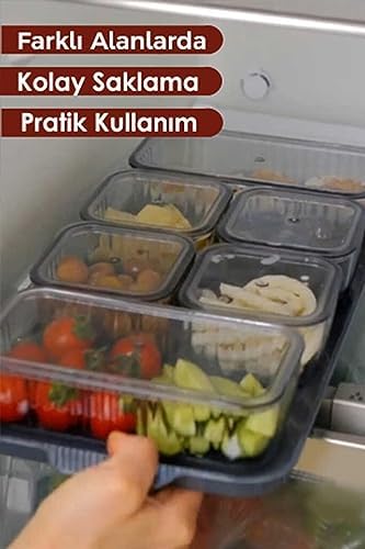 Alternative view of Ensa 13 Parça 6 Bölmeli Kapaklı Tepsili Kahvaltılık Seti/Saklama Kabı Akrilik lükskahvaltılık Tek Ebat