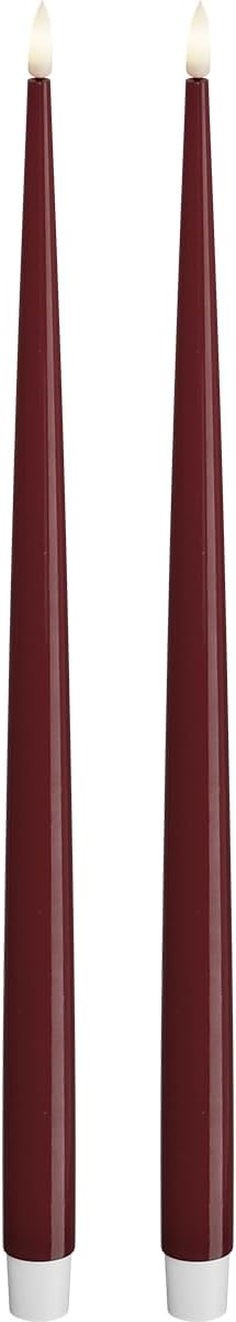 Alternative view of Deluxe Homeart 2'Li Bordo Rengi Led Mum 38 Cm - De Rf-K-0010