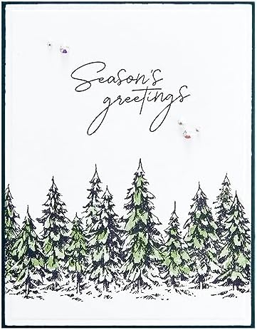Alternative view of Season's Greetings Evergreens Pres Plakası, Metal