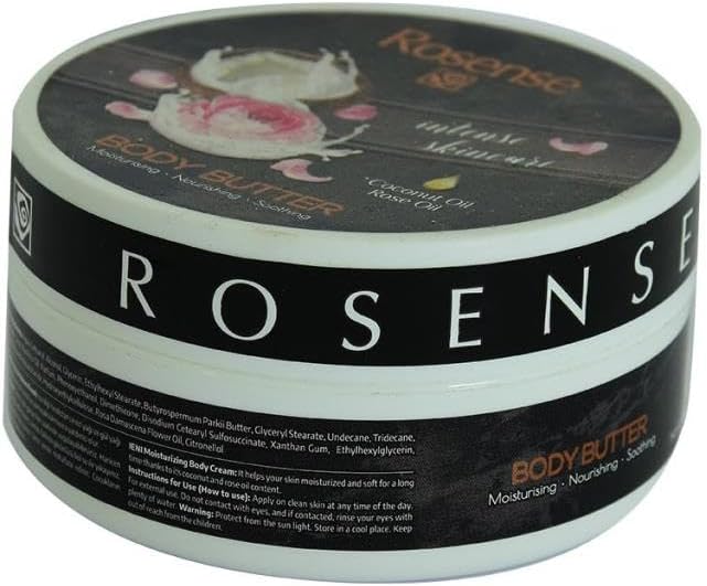 Rosense Vücut Kremi Body Butter Hindistan Cevizi Yağı ve Gül Yağlı Nemlendirici Bakım 150 ML