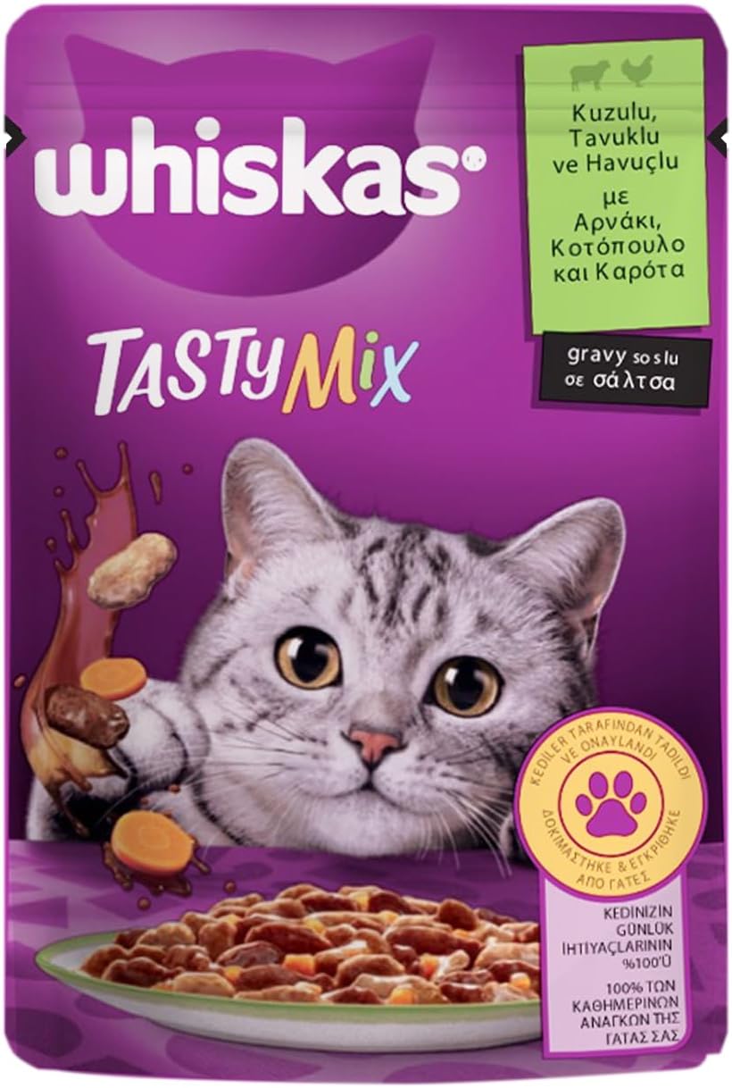 Alternative view of Whiskas Pouch Tastymix Sos İçinde Kuzulu Tavuklu Ve Havuçlu Yetişkin Kedi Konservesi 85 Gr