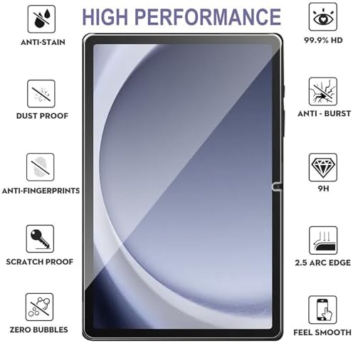 Alternative view of KZIOACSH Galaxy Tab A11+/A11 Plus/Tab A9+/Tab A9 Plus için Ekran Koruyucu, 2'li Paket HD Temperli Cam Ekran Koruyucu Kapak HD Şeffaf Yüksek Sertlik Çizilmez Parmak İzi Önleyici Ekran Filmi