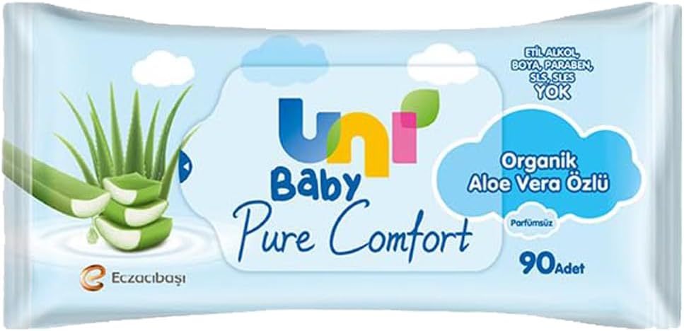 Uni Baby Pure Organik Aloe Özlü Islak Mendil 12x90 1080 Yaprak