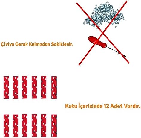 Alternative view of Araç Plaka Güçlü Yapıştırıcı 3M Yapıştırma Çift Taraflı Bant Bandı 95mm X 35mm BND01069530