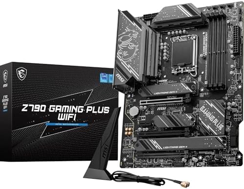 Alternative view of MSI Z790 GAMING PLUS WIFI Anakart, ATX - 12., 13. ve 14. nesil Intel Core işlemcileri destekler. Jen, LGA 1700 - DDR5 Memory Boost 7200+MHz/OC, 1 x PCIe 5.0 x16, 4 x M.2 Gen4, 2.5G LAN, Wi-Fi 6E