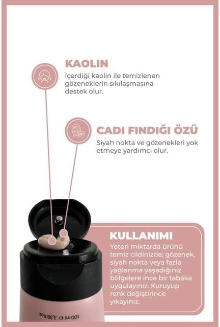 Creamy Siyah Nokta Karşıtı Kaolin Gözenek Temizleyen Tüm Cilt Tipleri Için Kil Maskesi 100 ml