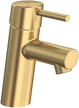 34270GNA, Tek Delikli Tek Kulplu S Boyutlu Banyo Bataryası 1.2 GPM, Fırçalanmış Soğuk Gün Doğumu (Fırçalanmış Altın)