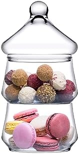 - Patisserie 2 Katlı Cam Kurabiyelik-sunum Ikramlık (NoColor-848bc5aa)
