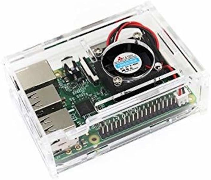 Raspberry Pi 4 Soğutma Fanlı Şeffaf Kutu