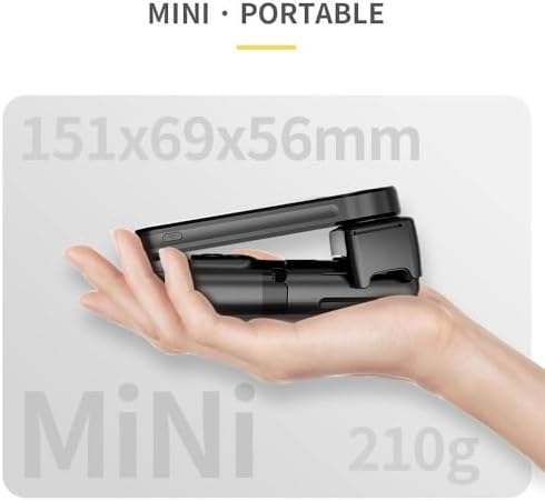 Alternative view of Akıllı Telefonlar İçin Gimbal Stabilizator Kendinden Işıklı Ultra Hafif 360 Derece Dönebilen Başlık ve Katlanabilir Video Kaydı için Sabitleyici L09