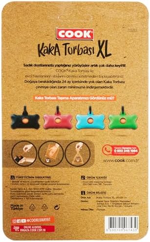 Kaka Torbası, Büyük Boy, 4 Rulo x 30 Torba, 120 Adet, Kavun Kokulu, Turuncu