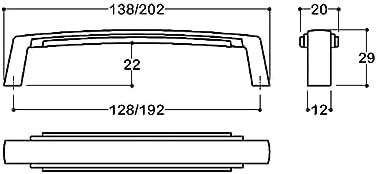 192 mm antik rengi Klasik Kulp