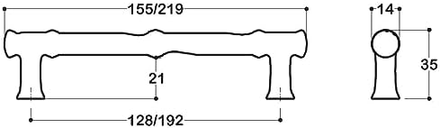 siyah renkli 192 mm Klasik Kulp