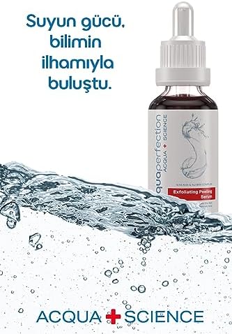 Acqua Perfection 10% AHA + 2% BHA Yenileyici & Canlandırıcı ve Cilt Tonu Eşitleyici Kırmızı Exfoliating Peeling Serum (Gözenek ve Ölü Hücre Temizleyici Etkili) 30ml, Cilt Pürüzsüzleştirici Etki