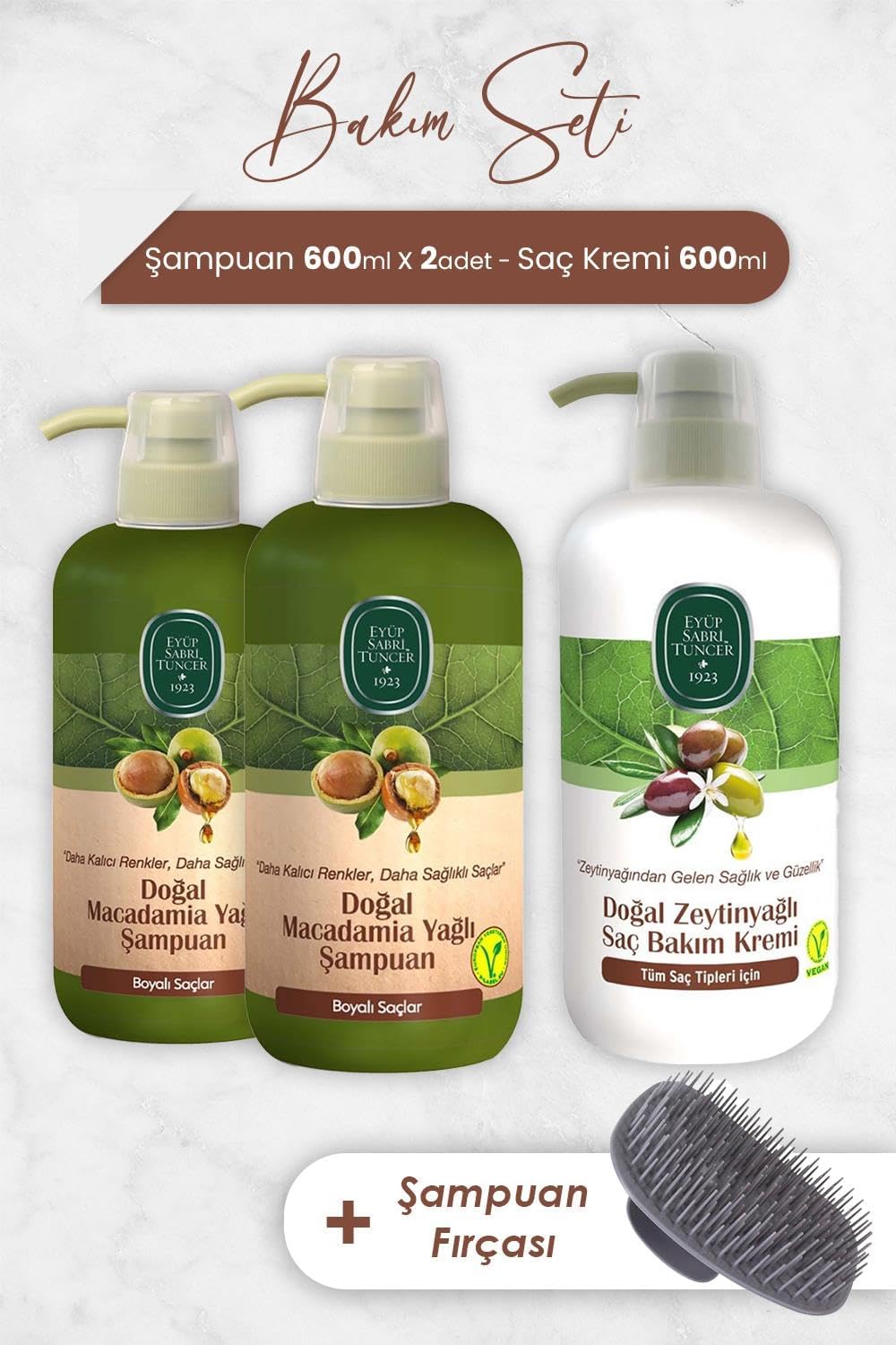 Alternative view of Macadamia Şampuan 600 ml x 2 Adet, Saç Kremi ve Şampuan Fırçası