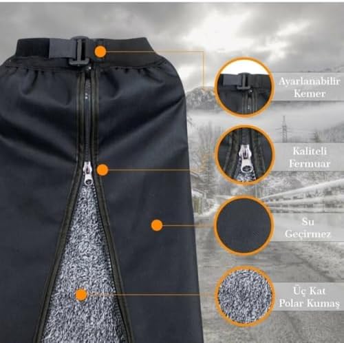 Motosiklet Sürücü Dizlik Pantolonu – Su ve Rüzgar Geçirmez, Isı Yalıtımlı, 3 Katmanlı Polar Kumaş, Kışlık Koruyucu Dizlik