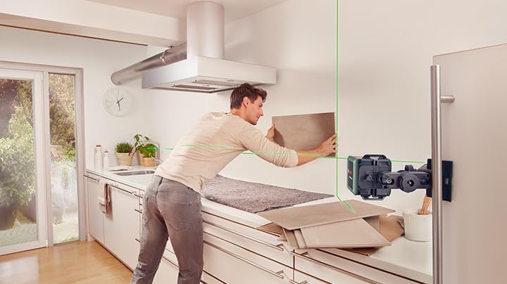 Alternative view of & Quigo Green Çizgi Lazer(Daha İyi Görünürlük için Yeşil Lazer Teknolojisi,+/- 0,6 mm/m'lik iyileştirilmiş hassasiyet ve 12 m'ye kadar çalışma aralığı,Geri Dönüştürülmüş Karton Kutu)