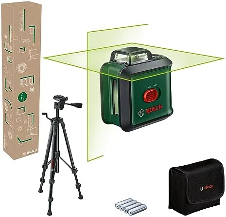 & UniversalLevel 360 Set Çapraz Çizgi Lazeri (24m Çalışma Alanı,360° Yatay Çizgi ile Hizalama, +- 0,4 mm Hassasiyet, 4 sn. Nivelman Süresi, 4 x AA Pil, TT 150, Koruma Çantası)
