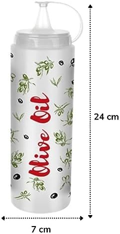 Alternative view of -Şeffaf Kapaklı Sızdırmaz Yağlık Sosluk Şişesi Plastik Yağdanlık 400 ML Desensiz