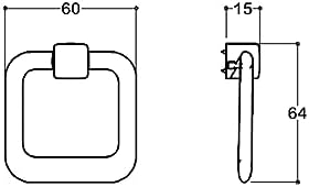 Alternative view of altın rengi 60 mm Sallantılı Kulp