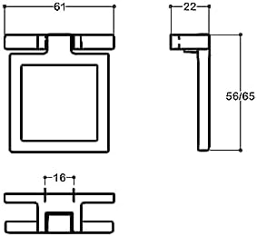 Alternative view of siyah renkli 47 mm Sallantılı Kulp