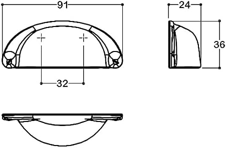 Alternative view of tas Kulp 32 mm mat altın rengi