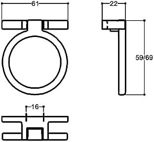 altın rengi 50 mm Sallantılı Kulp