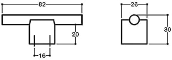 Alternative view of 16 mm siyah renkli tek delikli Kulp