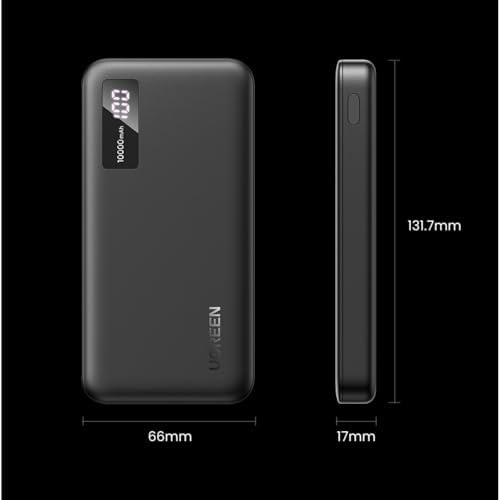 10000 mAh güç bankası 22,5 W hızlı şarj, Powerbank USB A USB C taşınabilir şarj cihazı QC 3.0 PD 3.0 Powerbank, dijital ekran, taşınabilir pil,,, Galaxy, iPad, siyah