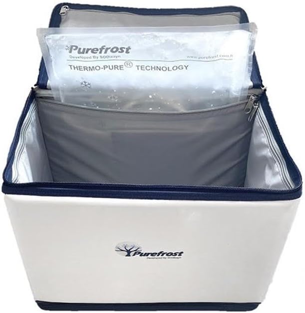 PF15 -Pure® Teknolojisi ile Elektriksiz&Buzsuz Hızlı Soğutma / 16 Saat Soğuk Muhafaza Katlanır Kamp Piknik Termal Termos Buzluk Soğutucu Çanta + 6 Adet -Pure® Jel Paket