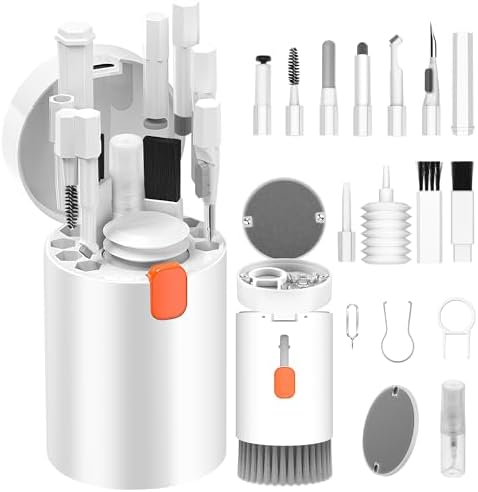 20'si 1 Arada Klavye ve Kulaklık Temizleme Seti - AirPods 1/2/3/Pro, PC, Dizüstü Bilgisayar, Cep Telefonu, Kamera İçin Aksesuar