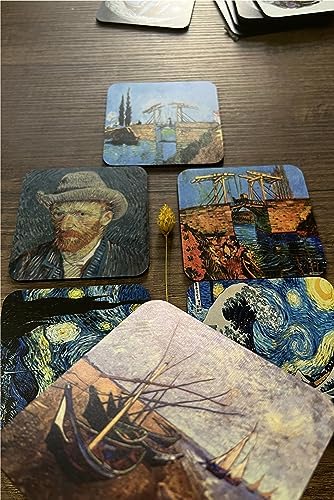 Alternative view of Temalı Ahşap Bardak Altlığı Ahşap Baskılı Altlık 6'lı set (9 x9CM) karbonNM14