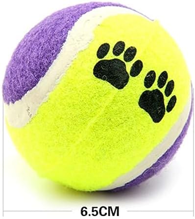 3lü Renkli Desenli Tenis Topu Kedi Köpek Oyuncağı