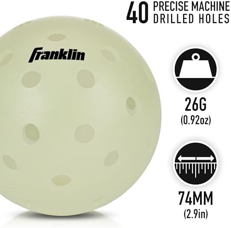 Alternative view of Sports Karanlıkta Parlayan Pickleball Topları, 3'lü Paket