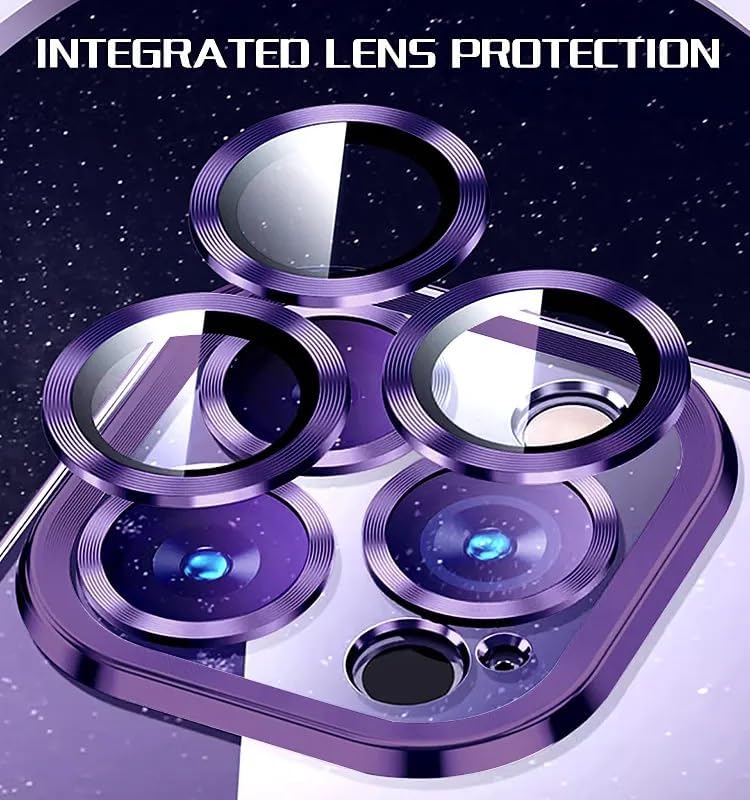 Alternative view of & AKSESUAR 14 Pro için ile Uyumlu Arka Kısmı Parlak Şeffaf Yapıya Sahip Kenarları Silikon Yapılı Güçlendirilmiş Mıknatıslı Kamera Lens Koruyuculu Kablosuz Şarj