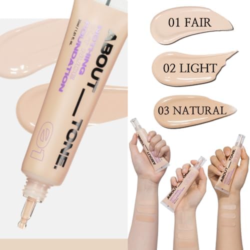 Alternative view of ABOUT TONE Doğal Yarı Mat Görünümlü Fondoten But Nude Foundation