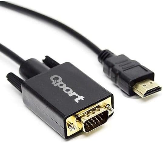 Qport-QPORT Q-HVG18 HDMI TO VGA 1,8 METRE ÇEVİRİCİ KABLO