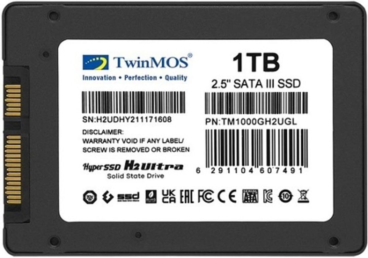 Alternative view of Twinmos Tm1000Gh2Ugl 1TB 580MB-550MB Sata3 SSD