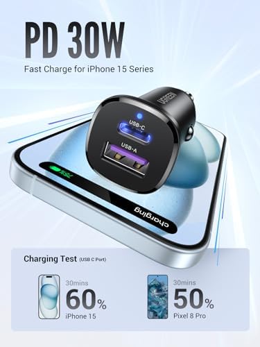 30W 2 Portlu Araç İçi Şarj Cihazı Çakmaklık Adaptörü, 25845