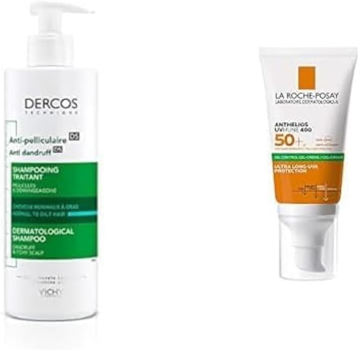Uzman Cilt ve Saç Bakım Seti: Anthelios Yüz Güneş Kremi 50 ml + Dercos Kepek Karşıtı Şampuan 390 ml