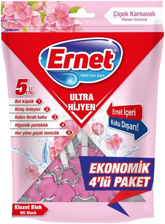 Ernet Klozet Ultra Hijyen Çiçek Karnavali 4 X 50 G