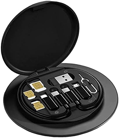 Alternative view of USB Adaptör Kablosu Dönüştürme Saklama Kutusu Çok Ti Şarj tı Dönüştürücü Lightning Tip C Mikro Veri Aktarım Aracı Sim Kart Yuvası İçerir Tepsi Çıkarma Pimi Telefon Tutucu olarak Klanın