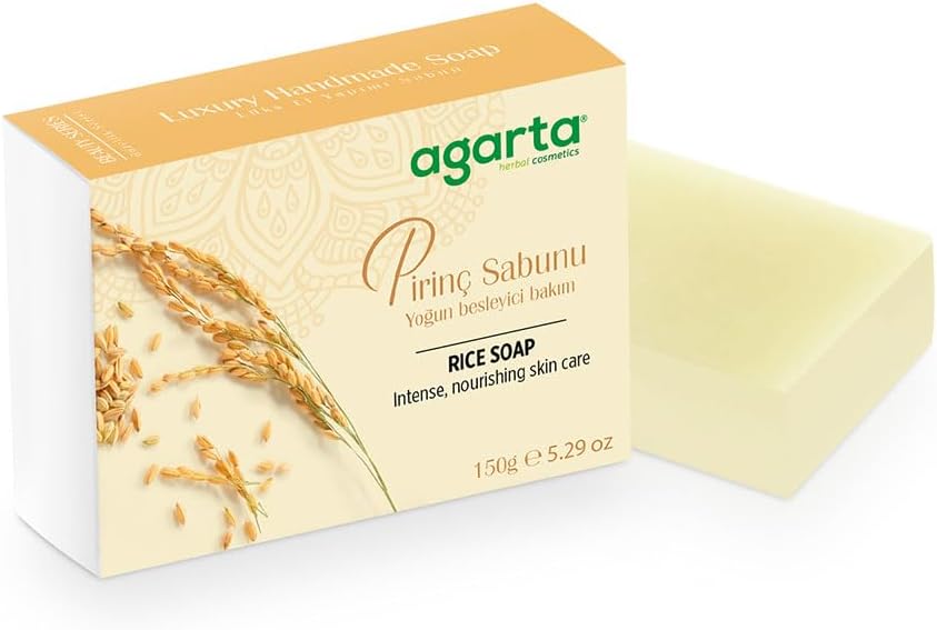Agarta Doğal El Yapımı Cilt Beyazlatıcı Pirinç Sabunu 150 gr