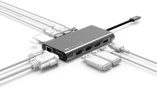 Alternative view of 11-in-1 USB-C Hub ve Çoklayıcı | HDMI, VGA, Ethernet ve 100W PD | MacBook ve USB-C Laptoplar için Profesyonel Hub Gri