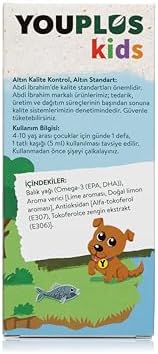 Youplus Kids Omega 3 Balık Yağı Şurup 150 ML