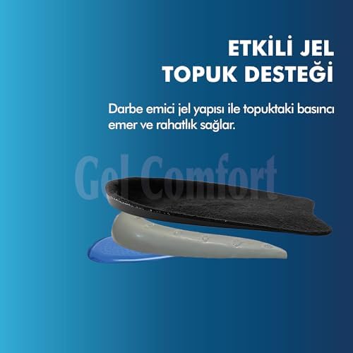 Alternative view of GC19 | Şok Emici Yumuşak Jel, Topuk Desteği, Rahat, Konfor Topuk Ve Bilek Ağrıları Için Topuk Pedi (35-40)