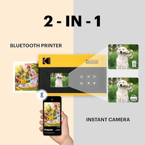 Mini Shot 2 ERA - Fotoğraf Makinesi + Anında Baskı Fotoğraf Yazıcısı 5.34x8.64 cm (Kredi Kartı Boyutunda Baskı) 4Pass Baskı Teknolojisi