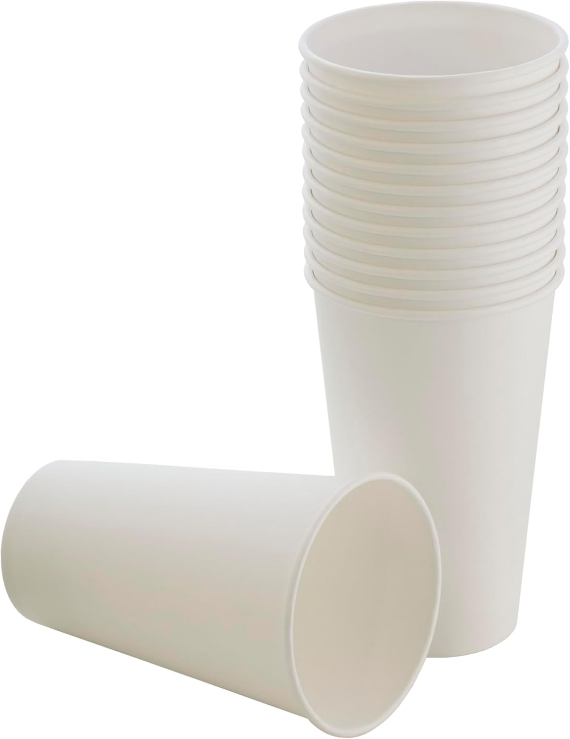 50 adet parti bardağı, beyaz tek kullanımlık karton bardak 16 oz, büyük kağıt bardak 400 ml, parti ihtiyaçları, çocuk partisi, sıcak ve soğuk içecekler, çay, kahve, meyve suyu